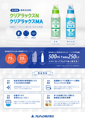 弱アルカリ性酵素洗浄剤 クリアラックスMA